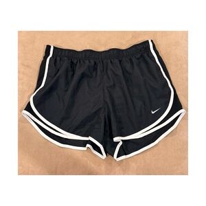Nike Women's Black Athletic Shorts with White Trim